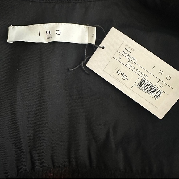 IRO Heldens Jacket Red Black Wool Shacket 34 Fits a US L - Picture 4 of 10